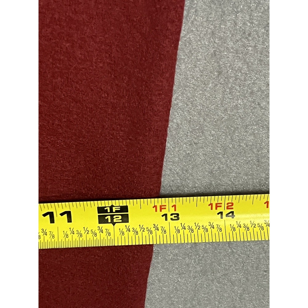 Women's Burgundy Wide Leg Crop Pants Side Zip Stretch L/G (Large) - Picture 6 of 8
